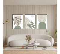 Muovel Set di 3 immagini su tela astratta, moderna linea geometrica, poster astratto, decorazione da parete per interni, senza cornice (50 x 70 cm x 3 pezzi, stile 5)