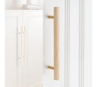 Muovi Di Mobili in Legno, Manico in Legno in Legno in Legno Manico Portiera Hardware per il Guardaroba Cucina Manopola Cassetto per Mobili da Cucina 1Pcs/Ash/96Mm(3.7In)