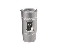 Muoviti a un ritmo glaciale sai che mi emoziona gatto infastidito Bicchiere termico in acciaio inox doppia parete