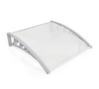 MUPAI Porta Anteriore a baldacchino, plastica, Alluminio, pensilina ad Arco, pensilina, Trasparente, Tende da Sole (60x100cm)