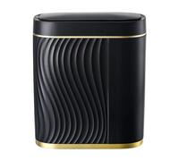 Mupingfenglan Pattumiera Automatica Bidone Spazzatura con Apertura Touchless E Coperchio Sigillato Design Silenzioso Struttura Resistente Facile da Pulire Adatto PE, Nero