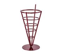Mupingfenglan Supporto a Snack da Tavolo con Base Stabile per Patatine Fritte Gelato, Rosso