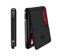 MURADIN Mens Wallet Tactical Bifold Wallets for Men Metal RFID Blocking Aluminum Money Cards Holder Gifts for Men (Black PU)