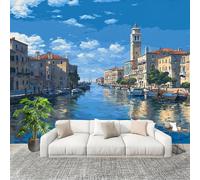 Murale Carta da Parati 300x210cm Venezia Romantica Stampa Artistica Premium in Tessuto non Tessuto Poster Fotomurale Blu per Famiglia Murales Adesivi da Parete Decorare