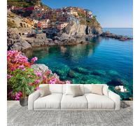 Murale Carta da Parati 350x256cm Paesaggio Delle Cinque Terre, Italia Stampa Artistica Premium in Tessuto non Tessuto Poster Fotomurale Colorato per Famiglia Murales Adesivi da Parete Decorare