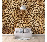 Murale Carta Da Parati Foto Stampa Leopardata Alla Moda Design Moderno 3D Wall Illusion, Decorazione Murale Carta Da Parati Per Camera Da Letto Adulti Soggiorno Autoadesivo Wall Art 250(L) x175(H) cm