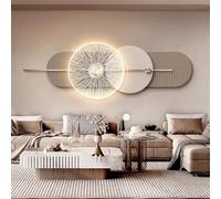 Murale da appendere alla parete, decorazione da parete con alimentazione elettrica e luce LED, decorazione da parete moderna in 3D, sculture da parete per camera da letto, soggiorno, ufficio (A, 100