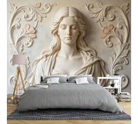 Murale Da Parete 3D Con Dama Floreale In Stile Rococò 300 × 210 Cm In Tessuto Non Tessuto Scultura Floreale Barocca Classica Arte Murale Per Camera Da Letto E Soggiorno 300 × 210 Cm