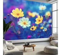 Murale da Parete 3D Piante da Giardino Fiori Carta da Parati Fotografica, Fotografia Naturalistica Murale da Parete in Tessuto Non Tessuto Poster Decorativo Design Moderno 400 x 280 cm per Soggiorno