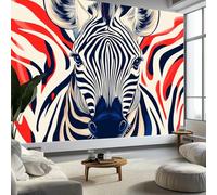 Murale da Parete 3D Zebra a Strisce con Stampa Animalier Carta da Parati Fotografica, Arte Astratta Murale da Parete in Tessuto Non Tessuto Poster Design Moderno 350 x 256 cm (L x A) per Soggiorno