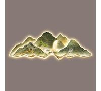 Murale da parete con paesaggio creativo e luci a LED, dipinto decorativo a LED in rilievo 3D per camera da letto, scultura da parete moderna(E,90 * 30cm/35.4 * 11.8in)