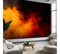 Murale da Parete Fiori Fiammeggianti Fumo Carta da Parati Fotografica, Fotografia Naturalistica Murale da Parete in Tessuto Non Tessuto Poster Decorativo Design Moderno 450 x 315 cm per Soggiorno