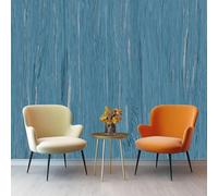 Murale di carta da Parati Arte semplice strisce di legno linee argentate Invernale Decorazione Della Casa Adatto per correttore, cameretta e cameretta 400 x 280 cm Blu Carta Da Parati 3D