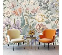 Murale di carta da Parati Strano Splendido Piante di iris Fiori Invernale Decorazione Della Casa Adatto per correttore, cameretta e cameretta 300 x 210 cm Personalizzato Colorato Carta Da Parati 3D