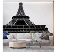 Murale in PVC autoadesivo carta da parati 3D Architettura nera Tower of Paris pittura murale soggiorno camera da letto decorazione casa