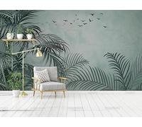 Murale In Tessuto Non Tessuto Pianta Verdi, Foreste Tropicali Carta Da Parati Decorazione Murale Soggiorno Camera Da Letto Dal Design Moderno 150Cm(W)*105Cm(H)