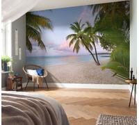 Murale Parete Fotomurale Camera da Letto Komar 368x248cm Palme Blu Mare