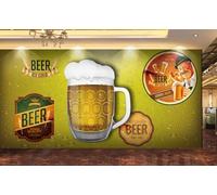 Murale su misura, sfondo per abbigliamento da lavoro, hotel culturale, birra - 200 cm × 140 cm