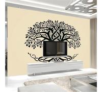 Murale Wallpaper Disegno Dell'Albero Della Vita Modern 3D Wallpapers Wall Adesivi Parete Murale giallo chiaro Tessuto Non Tessuto fotomurali Poster 200 x 140 cm Poster Soggiorno camera letto Decor