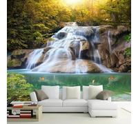 Murales Da Parete 3D Paesaggio Di Cascata Di Ruscello Di Montagna Carta Da Parati Fotografica 3D,Murale,Soggiorno,Camera Da Letto,Sfondo Da Soffitto,Decorazione,Dipinto 300x210cm