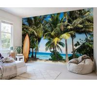 Murales Da Parete Palm Beach Tropicale Con Palme Per Soggiorno E Camera Da Letto