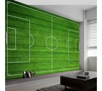 Murales da Parete Struttura Dell'Erba Verde Del Campo Di Calcio Carta da Parati, Verde Carta da Parati Murale, 200x140 cm (WxH) HD 3D Fotomurale Adatto per Soggiorno Camera da Letto Cameretta Ufficio