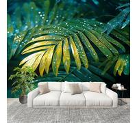 Murales Fotomurale 200x140cm Foglie Di Felce Di Pianta Tropicale Decorazione Murale -Moderni Soggiorno Ufficio - Poster Verde Carta da Parati in Tessuto Non Tessuto Murale Adesivi da Parete