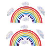 Murali Arcobaleno Adesivi,Adesivi Anti Collisione Vetri,Adesivi Per Finestre A Nuvola Per Vetri, Adesivi Per Finestre Che Catturano Il Sole Per Decorare La Nursery,La Classe Dell'asilo,La Casa