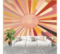 Muralo 200x140cm Astratto Il Sole Linee Tessuto Non Tessuto Murale Alla Moda Murale Poster Colore Chiaro Parati Decorazione Murale Soggiorno Camera Da Letto Dal Design Moderno