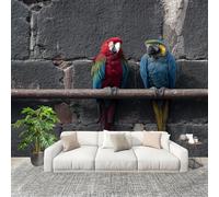 Muralo 200x140cm Pappagallo Animale Colorato Tessuto Non Tessuto Murale Alla Moda Murale Poster Buio Parati Decorazione Murale Soggiorno Camera Da Letto Dal Design Moderno