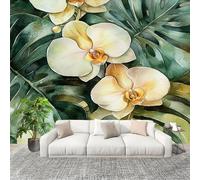 Muralo 200x140cm Pianta La Foglia Di Orchidea Monstera Tessuto Non Tessuto Murale Alla Moda Murale Poster Verde Parati Decorazione Murale Soggiorno Camera Da Letto Dal Design Moderno