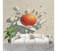 Muralo 200x140cm Sport 3d Tema Basket Tessuto Non Tessuto Murale Alla Moda Murale Poster Colore Chiaro Parati Decorazione Murale Soggiorno Camera Da Letto Dal Design Moderno