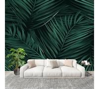 Muralo 200x140cm Tropicale Foglia Di Palma Texture Tessuto Non Tessuto Murale Alla Moda Murale Poster Verde Parati Decorazione Murale Soggiorno Camera Da Letto Dal Design Moderno