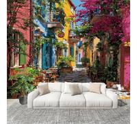 Muralo 300x210cm Architettura Di Strada Romantica Tessuto Non Tessuto Murale Alla Moda Murale Poster Colorato Parati Decorazione Murale Soggiorno Camera Da Letto Dal Design Moderno