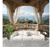 Muralo 300x210cm Castello Europeo Da Sogno Tessuto Non Tessuto Murale Alla Moda Murale Poster Blu Parati Decorazione Murale Soggiorno Camera Da Letto Dal Design Moderno