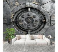 Muralo 300x210cm Lucchetti In Metallo Retrò Tessuto Non Tessuto Murale Alla Moda Murale Poster Grigio Parati Decorazione Murale Soggiorno Camera Da Letto Dal Design Moderno