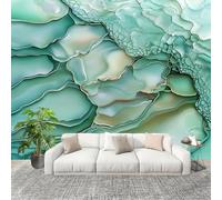 Muralo 350x256 cm Cellule Biologiche Astratte Tessuto Non Tessuto Murale Alla Moda Murale Poster Verde Parati Decorazione Murale Soggiorno Camera Da Letto Dal Design Moderno