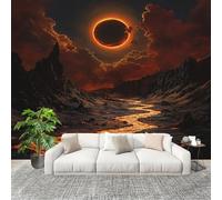 Muralo 350x256 cm Fluido Di Lava Delle Terre Desolate Tessuto Non Tessuto Murale Alla Moda Murale Poster Rosso-Arancio Parati Decorazione Murale Soggiorno Camera Da Letto Dal Design Moderno