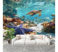 Muralo 350x256 cm Oceano Tema Biologico Tessuto Non Tessuto Murale Alla Moda Murale Poster Verde Parati Decorazione Murale Soggiorno Camera Da Letto Dal Design Moderno