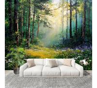 Muralo 350x256 cm Paesaggio jungleale Prospero Tessuto Non Tessuto Murale Alla Moda Murale Poster Verde Parati Decorazione Murale Soggiorno Camera Da Letto Dal Design Moderno