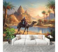 Muralo 400x280cm Cammello Animale Del Deserto Tessuto Non Tessuto Murale Alla Moda Murale Poster Giallo Chiaro Parati Decorazione Murale Soggiorno Camera Da Letto Dal Design Moderno