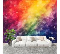 Muralo 400x280cm Cielo Stellato Arcobaleno Da Sogno Tessuto Non Tessuto Murale Alla Moda Murale Poster Colorato Parati Decorazione Murale Soggiorno Camera Da Letto Dal Design Moderno