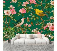 Muralo 400x280cm Motivi Cinesi Di Fiori E Uccelli Tessuto Non Tessuto Murale Alla Moda Murale Poster Colorato Parati Decorazione Murale Soggiorno Camera Da Letto Dal Design Moderno