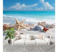 Muralo 400x280cm Tema Spiaggia Oceano Tessuto Non Tessuto Murale Alla Moda Murale Poster Multicolore Parati Decorazione Murale Soggiorno Camera Da Letto Dal Design Moderno