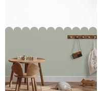 Muralo - Adesivo da parete per cameretta dei bambini, per ragazze e ragazzi - Adesivo da parete, per asili, aula, scuola, stile boho, larghezza 120 cm x altezza 120 cm - verde oliva