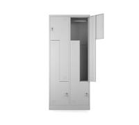 Muralo Armadietto Spogliatoio 4 Ante 185x80x45 cm - Grigio