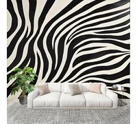Muralo Carta da Parati 3D in Tessuto Non Tessuto 200x140cm Zebra Animale Astratta Carta da Parati Poster Bianco per Casa Ufficio Camera Da Letto Gabinetto Soggiorno