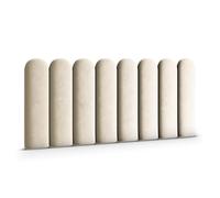 Muralo - Cuscino da parete in velluto, per camera da letto, soggiorno, letto, lettino, testiera lombare, moderno e imbottito, in velluto magico (crema, 20 cm x 80 cm)