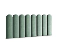 Muralo - Cuscino da parete in velluto, per camera da letto, soggiorno, letto, lettino, testiera lombare, moderno e imbottito, in velluto magico (menta, 20 cm x 60 cm)