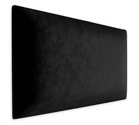 Muralo Pannelli Imbottiti per Pareti in Velluto 70 x 30 cm - Cuscino da Parete Decorativo, Design Moderno e di Lusso per Camera da Letto e Soggiorno - nero